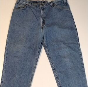 Levi's 550 medium wash orange tag double horse 42x30 jeans